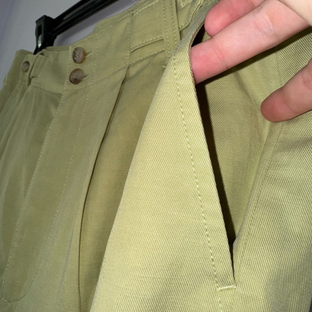Madewell Tall Harlow Wide-Leg Pant NWT Pale Lemongrass Linen Lyocell Blend - Picture 7 of 12